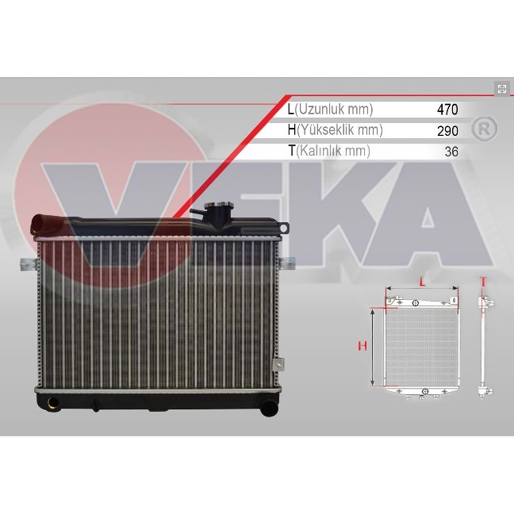 Su Radyatörü Mekanik Kapaklı 3 Sıralı Süper Fiat 131 M-T 1979_1993 Arası