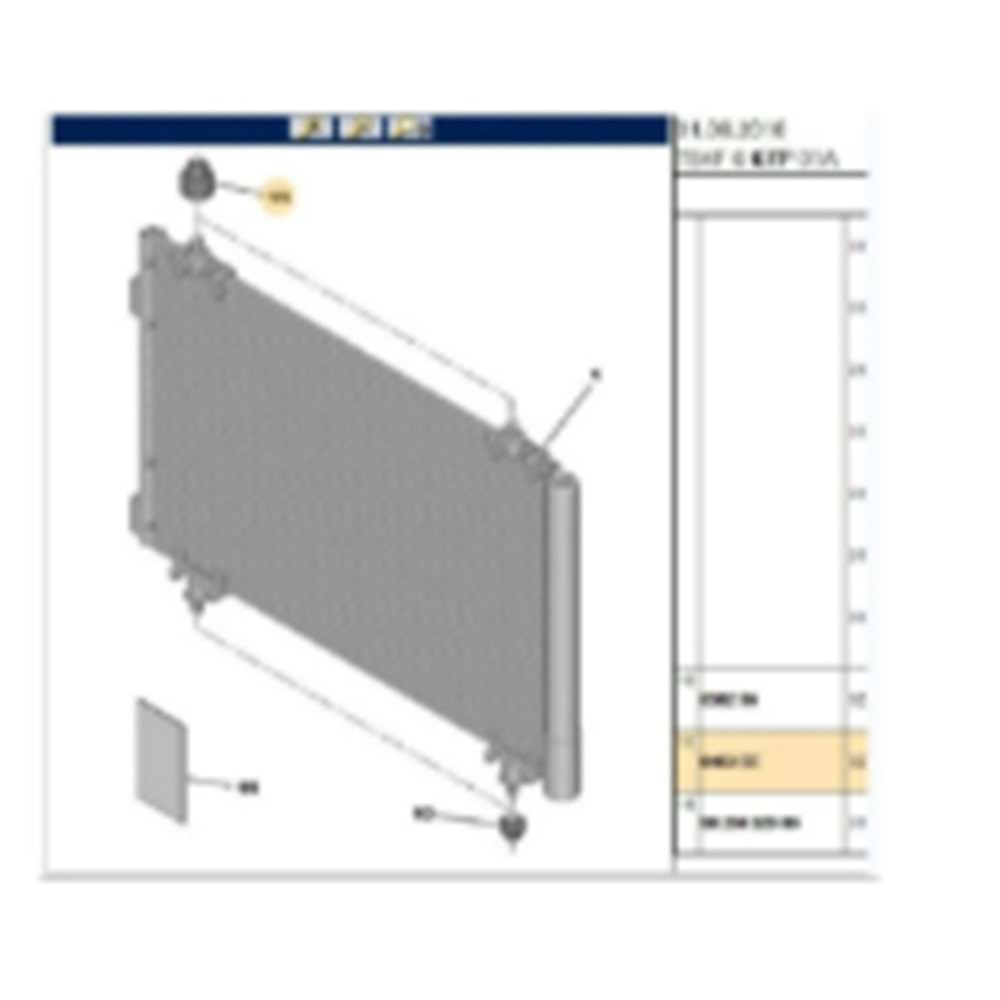 Klima Radyatör Tutucu 307-308-406-Partner Tepee C3-C4-Xsara B