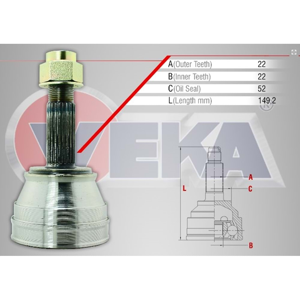 Aks Kafası Sol-Sağ Uyumlu Ön Dış Fiat Palio (178Bx) (178Dx) 1.6İ 16V