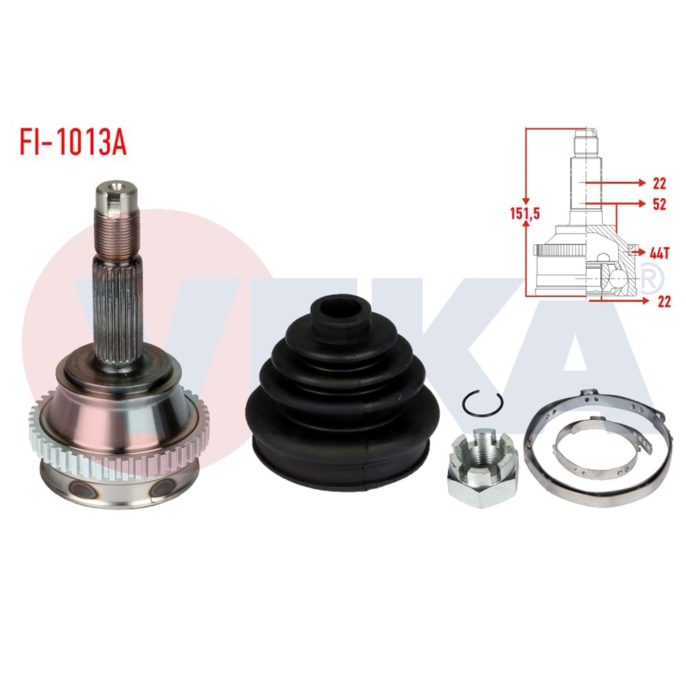 Aks Kafası Sol-Sağ Uyumlu Ön Dış Fiat Palio (178Bx) (178Dx) 1.6İ 16V A