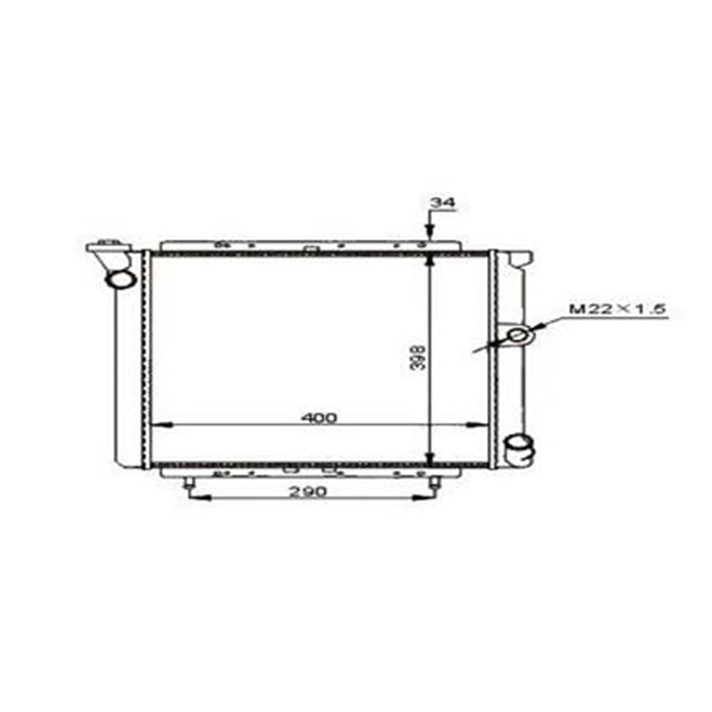 Su Radyatörü 2 Sıra AL PL Renault R9-R11 Broadway-Spring