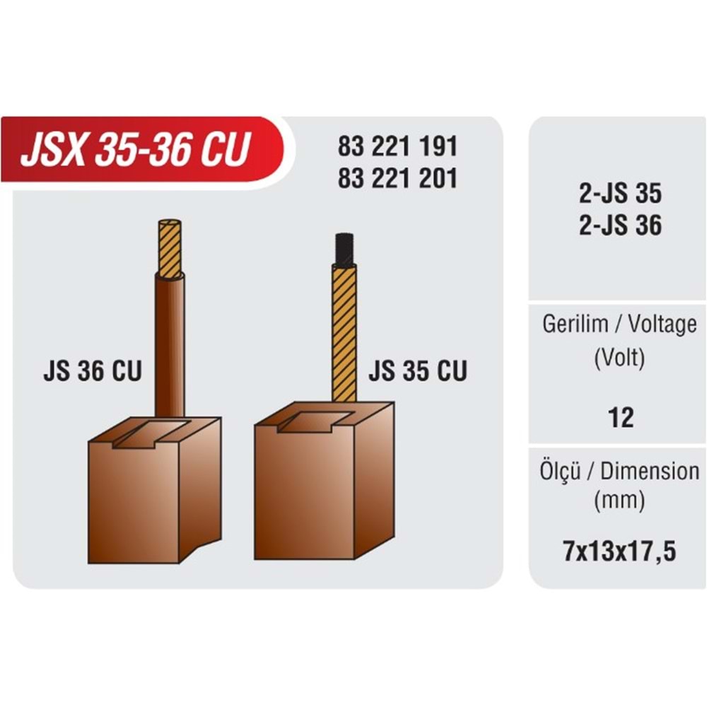 Marş Kömürü 12V Fiat DKŞ SLX