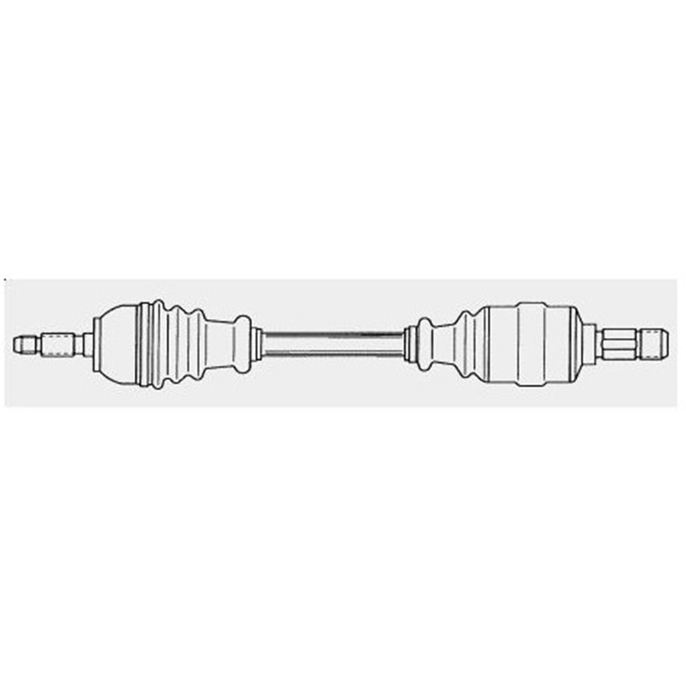 Komple Aks Sol Ön 48 Diş 610mm ABS'li Peugeot 206 1.4 HDI 1998_2006 Arası