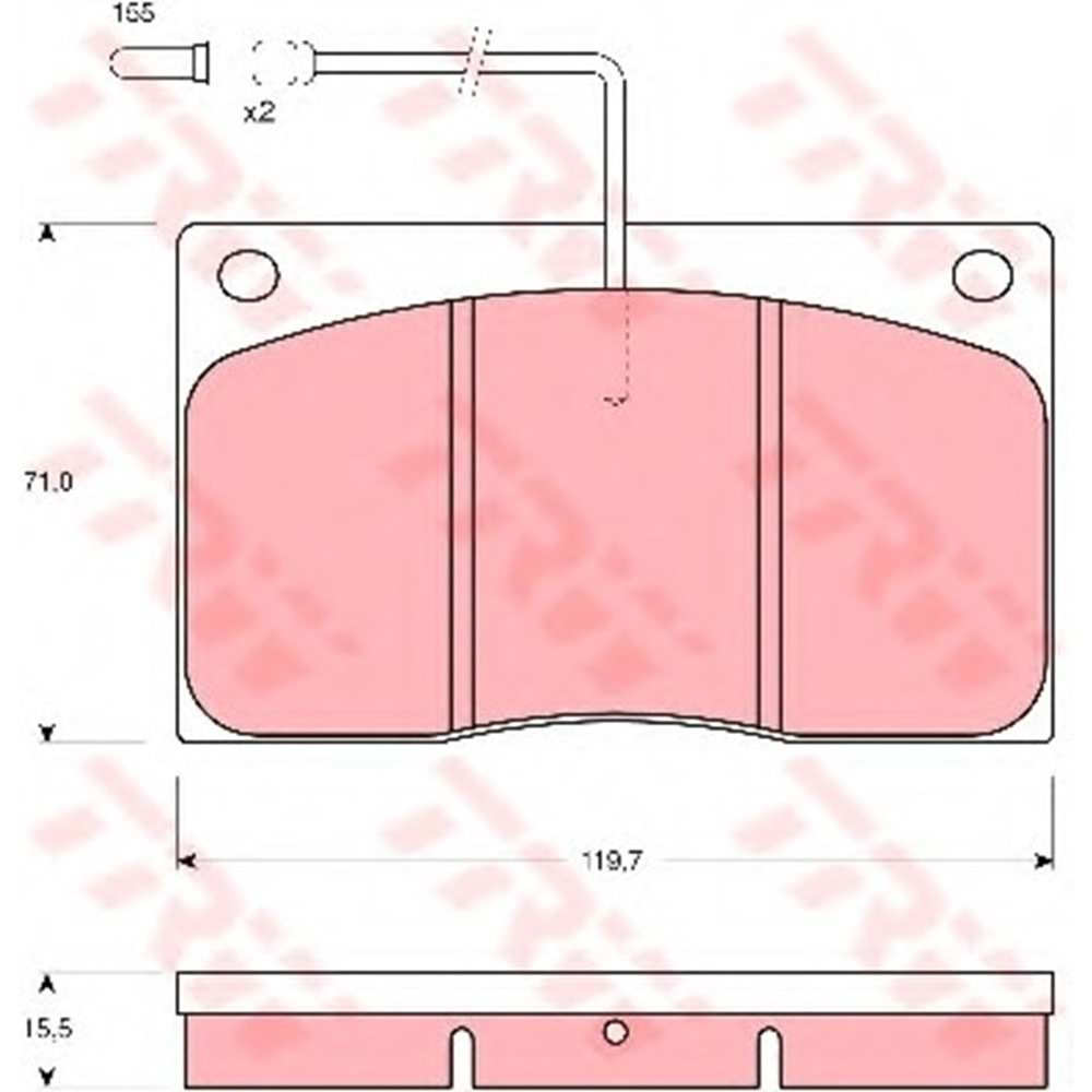 Ön Fren Balatası Renault Master P28D-P30D-P35D-T28D-T30D-T35D (-98)