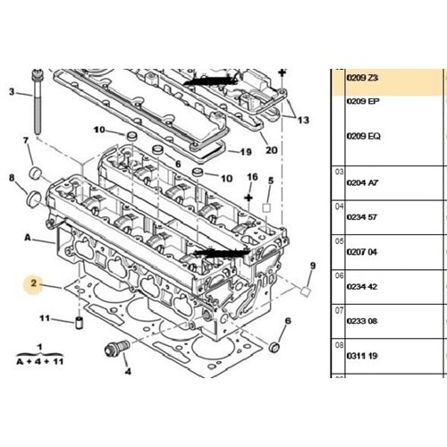 Silindir Kapak Contası EW10J4 2.0 16V Peugeot 206 307 308 406 407 607 806 807 C4 C5 C8 Xsara II