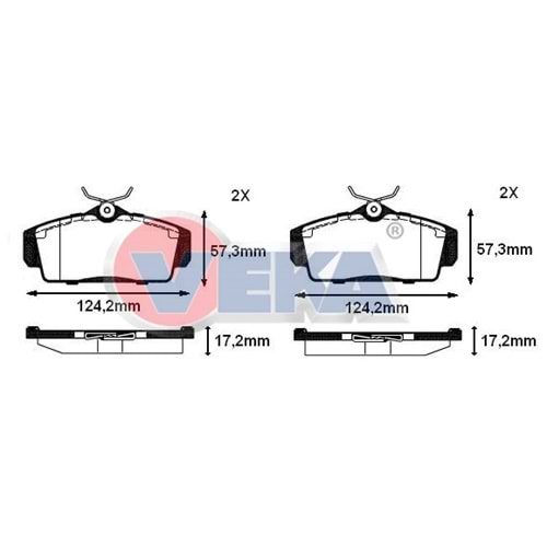 Ön Fren Balatası MEGAN IV Nissan Primera (p11) 1.6i 16v 17.20mm 96_01 Arası Megane IV