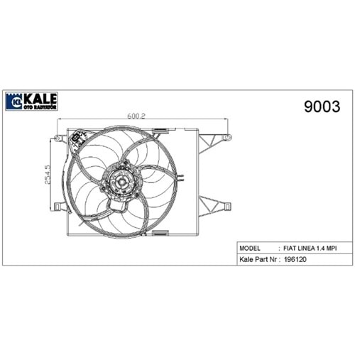 Fan Motoru Davlumbazlı Tekli Fan Fiat Linea Klimalı 1.4 2007>