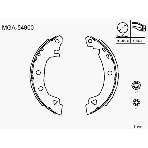 Arka Fren Balatası Renault R19 Fiat Brava Marea Alfa Romeo 145 146