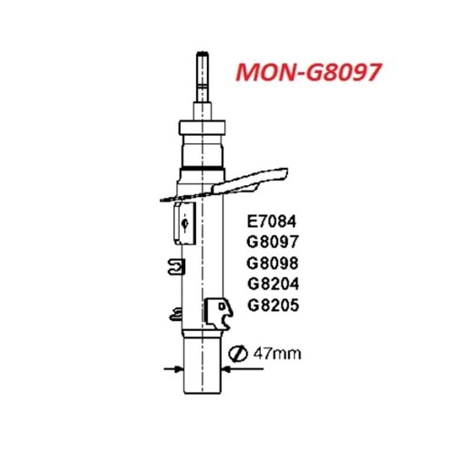 Amortisör Ön Sağ (47 mm) Peugeot 207 06_13 Arası