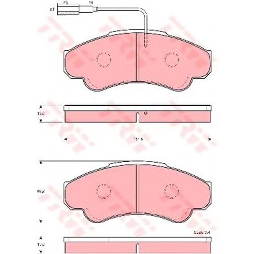 Ön Fren Balatası Fisli Fiat Ducato (02-06) Boxer (02-06) Jumper (02-06)(TRW GDB1518)