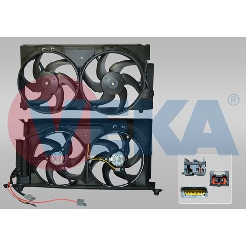 Fan Motoru Davlumbazlı Çiftli (Su+Klima) Tesisatlı Peugeot Partner (5,5F) 1.9D 96-08