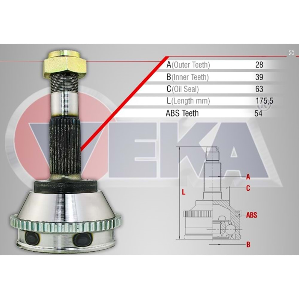 Aks Kafası Sol-Sağ Ön Diş Fiat Ducato (230) 2.5 Tdi 14Q 15 Jant Abs'Li (CT-1012A)