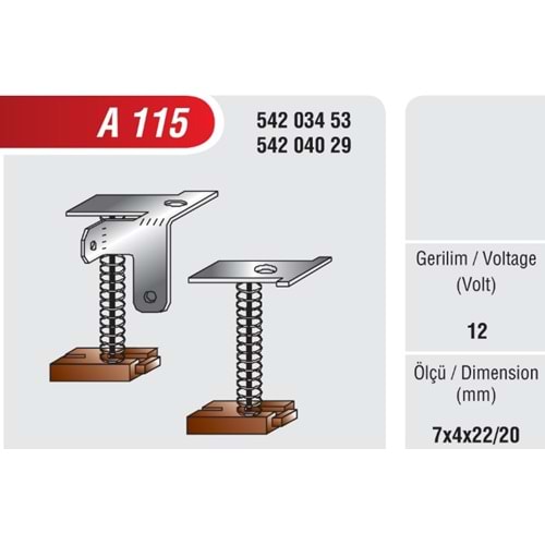 Alternatör Kömürü 12V UNİVERSAL(TÜM ARAÇ GRUPLARI)